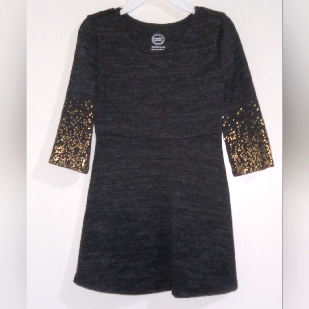wonder nation Little Girls Black Dress Size XS (4-5)